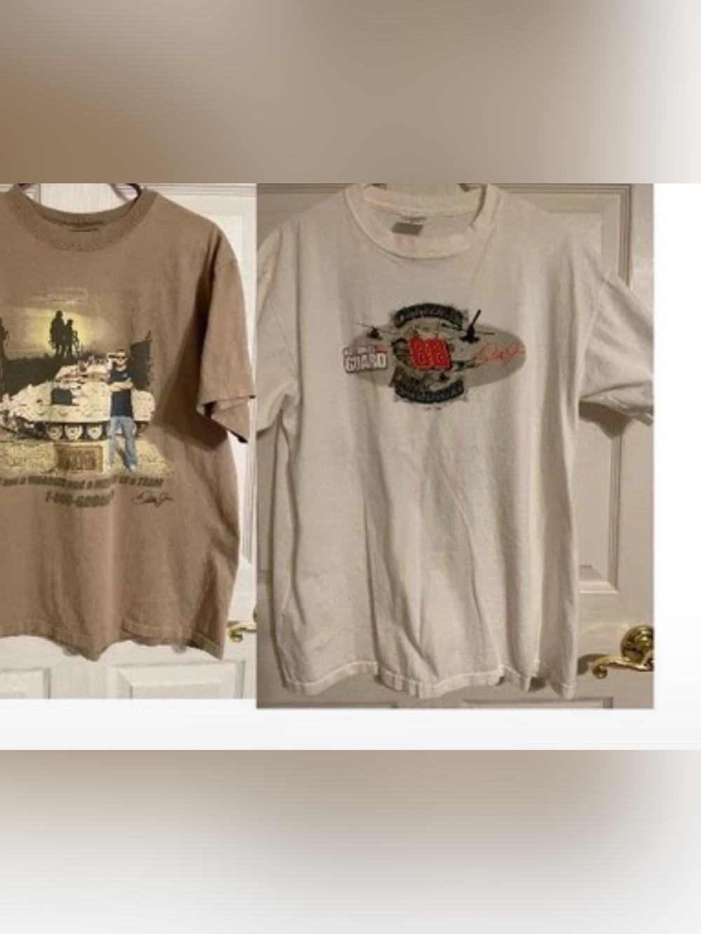 2 Dale Earnhardt Junior NASCAR T-shirts, large